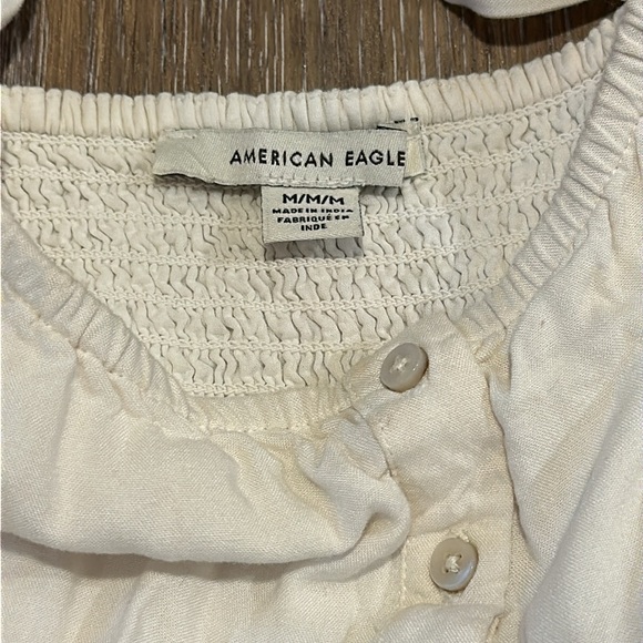 American Eagle cream shorty romper - Picture 3 of 5